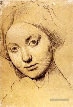 Jean Auguste Dominique Ingres œuvres - Étude pour Vicomtesse d Haussonville née Louise Albertine de Broglie 2 Ingres